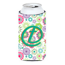 Litera t flori roz teal verde ini?ial baiat nalt de bauturi izolator hugger cj2011-ttbc