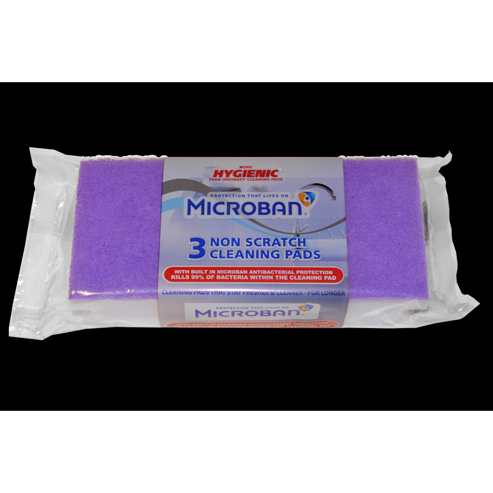 Microban 3 Non Scratch Cleaning Pads