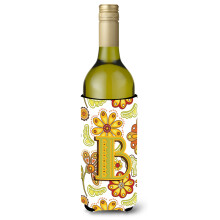 Litera B mu?tar floral ?i vin verde bautura izolatoare Hugger CJ2003-Bliterk