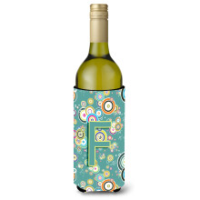 Litera f Circle Circle Teal Alfabet Vin Ini?ial Vin Baut Izolator Hugger CJ2015-Fliterk