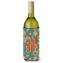 Litera H Flori Retro Blue Blue Buttle Baut Izolator Hugger CJ2012-Hliterk