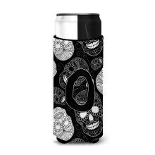Letter O Day of the Dead Skulls Black Ultra-drankisolatoren voor slanke blikjes CJ2008-OMUK