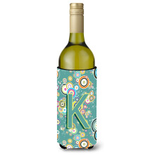 Litera k Circle Circle Teal Alfabet Vin Ini?ial Vin Baut Izolator Hugger CJ2015-Kliterk