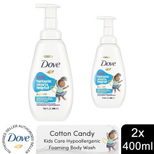Dove Kids Care Body Wash Cotton Candy Foaming Wash, 2x400ml