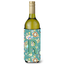 Litera R Circle Circle Teal Alfabet Vin Ini?ial Vin Baut Izolator Hugger CJ2015-Rliterk