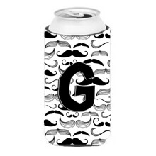 Letter G Snor Initial Tall Boy Beverage Isolator Hugger CJ2009-GTBC