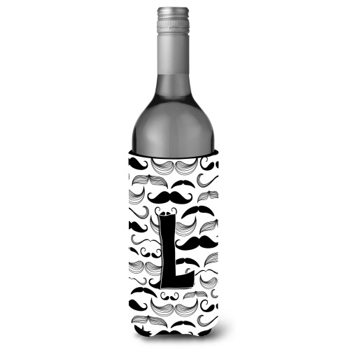 Letter L Snor Initi?e wijnfles Drankisolator Hugger CJ2009-LLITERK