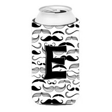 Litera E Mustache ini?iala Ini?ial Baie?i nal?i Bauturi Hugger CJ2009-ETBC