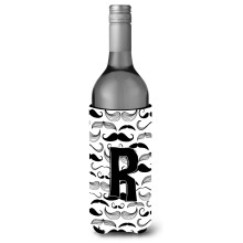 Letter R Snor Initi?e wijnfles Drankisolator Hugger CJ2009-RLITERK