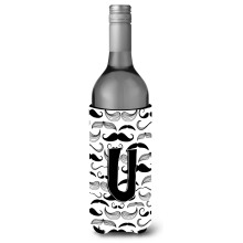 Letter U Snor Initi?e wijnfles Drankisolator Hugger CJ2009-ULITERK