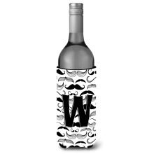 Letter W Snor Eerste wijnfles Drankisolator Hugger CJ2009-WLITERK
