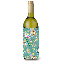 Litera y Circle Circle Teal Alfabet Vin Ini?ial Vin Baut Izolator Hugger CJ2015-ILITERK
