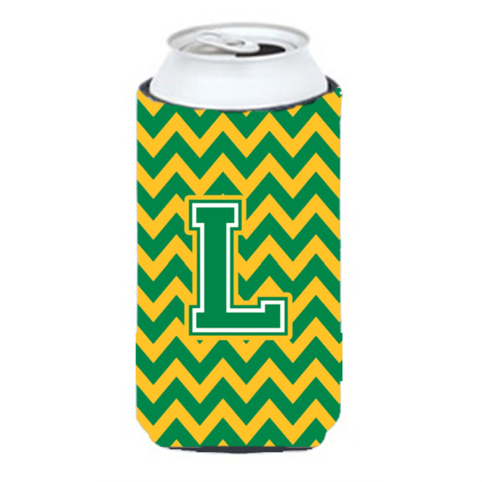 Buchstabe L Chevron Gr N Und Gold Tall Boy Getr Nke-Isolator Hugger CJ1059-LTBC-image