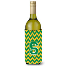 Scrisoare S Chevron Green and Gold Buttle Beaverage Izsolator Hugger CJ1059-Sliterk