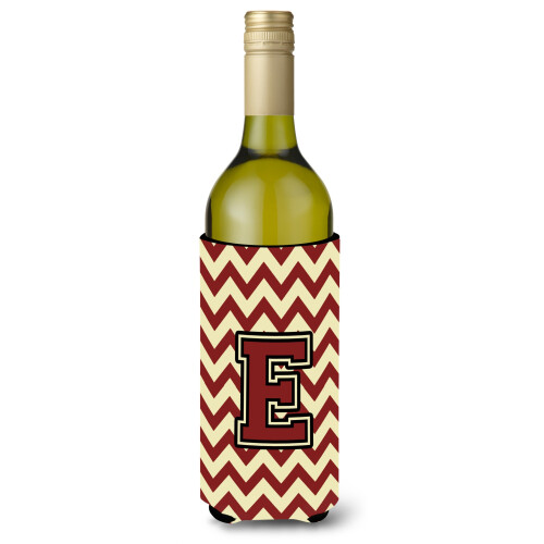 Litera E Chevron Maroon ?i Gold Bottle Beaverage Izsolator Hugger CJ1061-Eliterk
