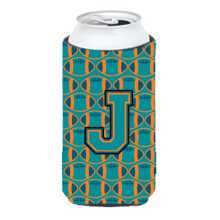 """" Letter J Fotbal Aqua Orange ?i Marine Blue Baie?el nalt Baut Izolator Hugger CJ1063-JTBC """"