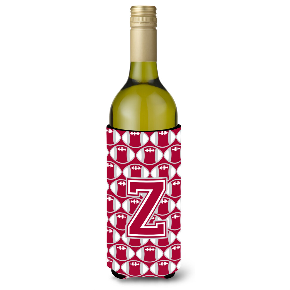 Isolateur Pour Bouteille De Vin, Motif Football, Lettre Z, Gris Cramoisi Et Blanc, CJ1065-ZLITERK-image