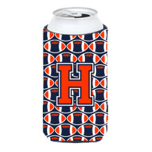 """" Letter H Football fotbal Orange Blue ?i White Tall Boy Baut Izolator Hugger CJ1066-HTBC """"