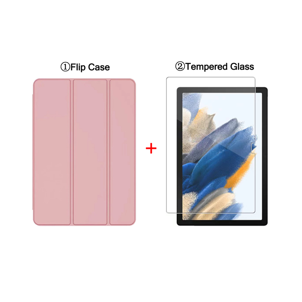 (Rglod Case And Glass, Tab A8 2021 10.5) Tablet Stand Protection Flip For Samsung Galaxy Ta 976662347084