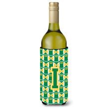 Litera I Fotbal Green and Gold Bottle Beauting Izsolator Hugger CJ1069-ILITERK