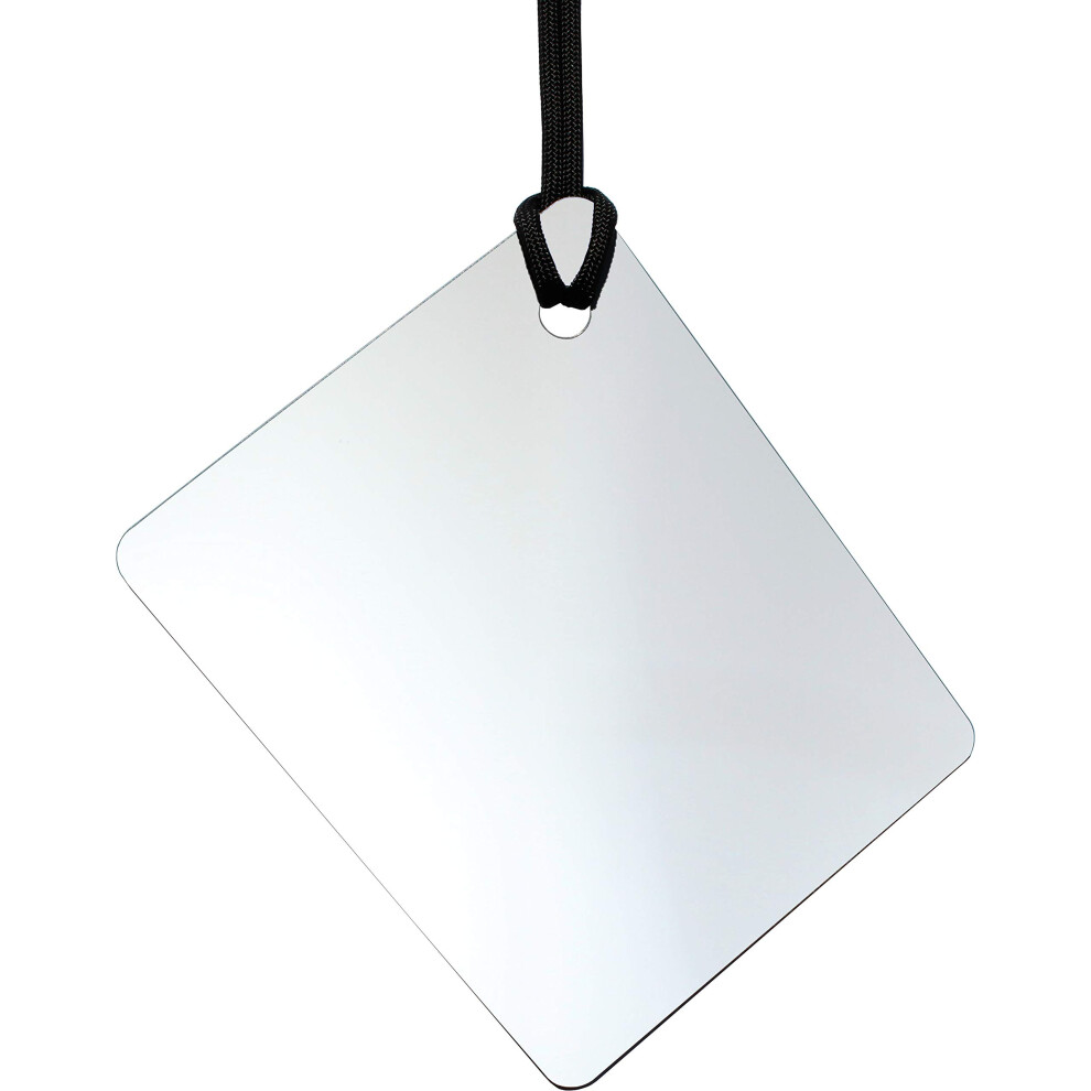 Mirror On A Rope ReflectX Travel Shower Mirror - Light and Durable - Made in The U.S.A. - Shatterproof - Easily Eliminate Fog and Shadows for a Clear