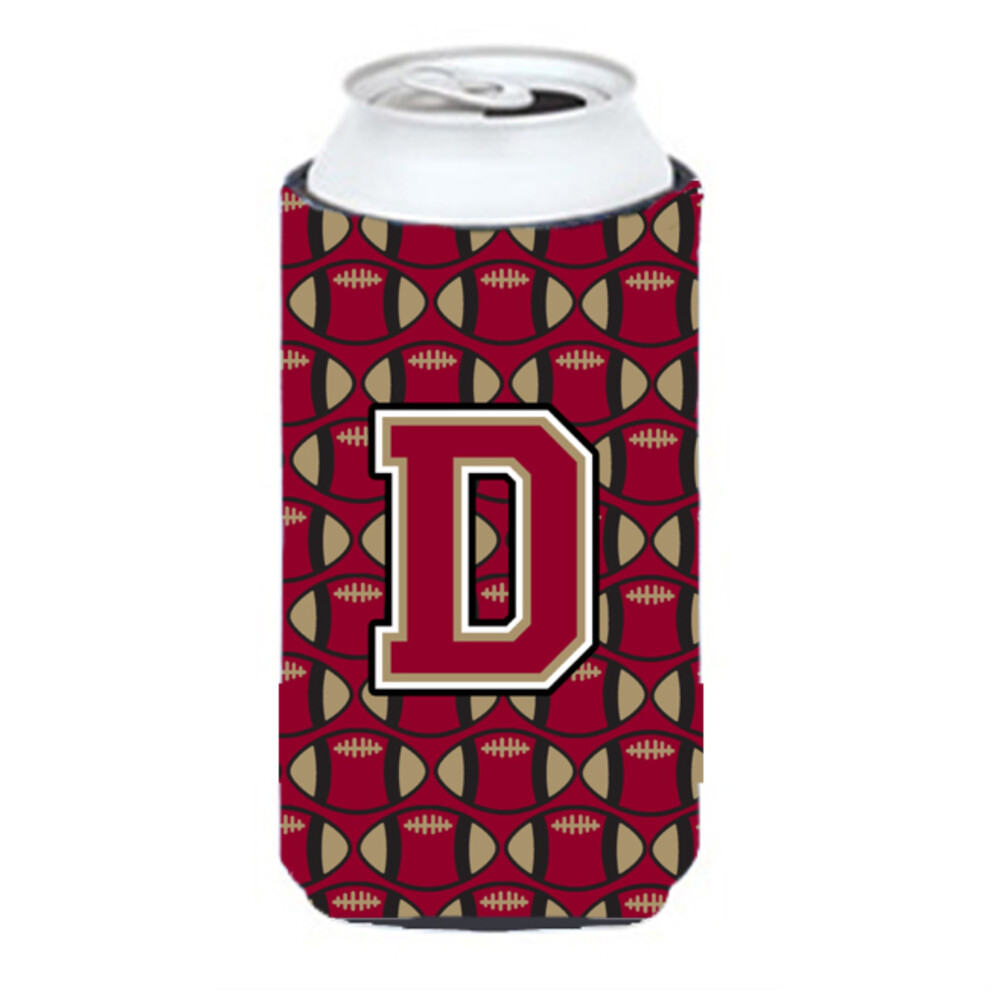 Letter D Football Granaat En Goud Tall Boy Drankisolator Hugger CJ1078-DTBC-image