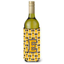 """" Letter E Fotbal Black Old Gold and White Buttle Buttle Baut Izolator Hugger CJ1080-Eliterk """"