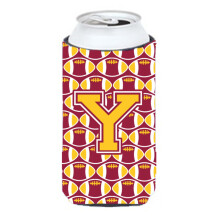 Letter Y Football Maroon and Gold Tall Boy juomaeriste Hugger CJ1081-YTBC