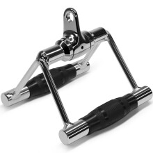 Yes4All Rubber Rotating Double D Row Handle cable Attachment for Weight Workout cable Machine Accessories for Home gym