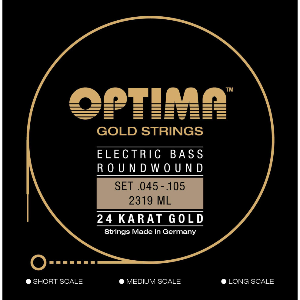 Optima 2319 LS Bass GOLD Strings  Long Scale  medium light