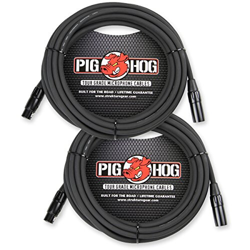 Pig Hog PHM20 20' XLR Cable 2 pakkaus