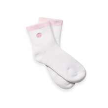 Shea Butter Thermal Moisturizing Sokker: Hvid/Pink Trim fra Earth Therapeutics