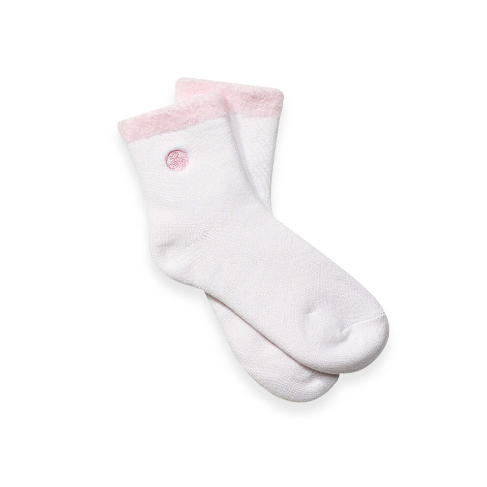 Shea Butter Thermal Moisturizing Socks: White/Pink Trim by Earth Therapeutics-image-OPC-PGBHGJ9-NEW