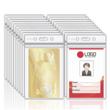 Fushing Pacote de 100 Suportes de Plástico Transparentes para Distintivos, Porta-Nome, Porta-Cartões (M)
