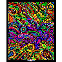 Stuff2Color Paisley - Fuzzy Velvet Coloring Poster for All Ages - Fun Coloring Activity