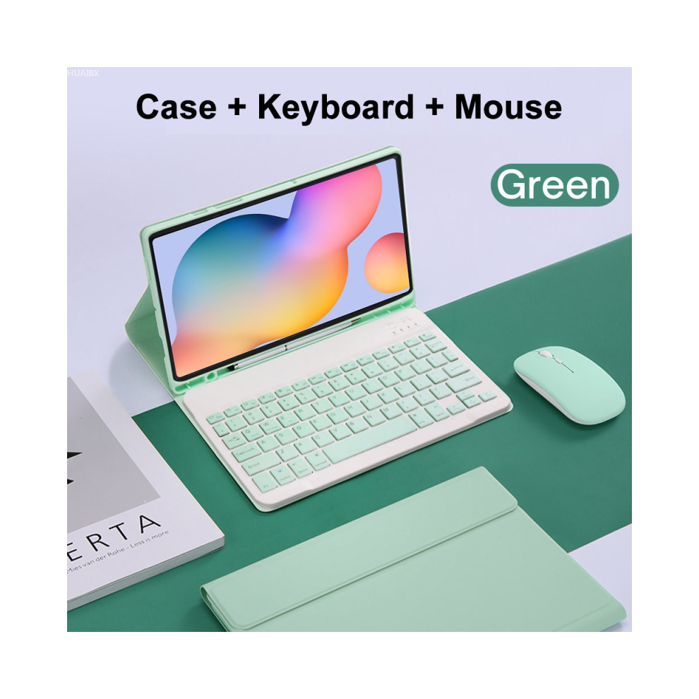 ( B, German Keyboard) Case For Samsung Galaxy Tab S6 Lite 10.4 Inch Deta Green 976662328687