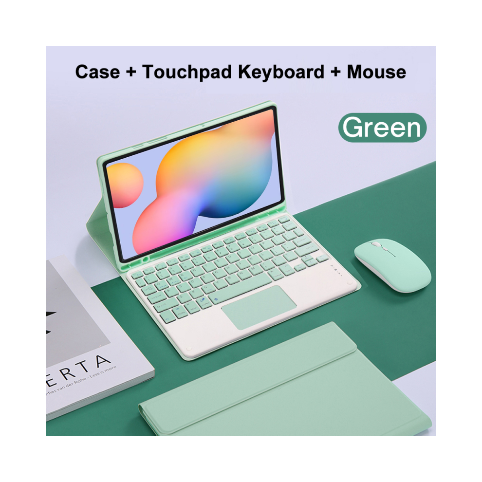 ( D, German Keyboard) Case For Samsung Galaxy Tab S6 Lite 10.4 Inch Deta Green 976662329769
