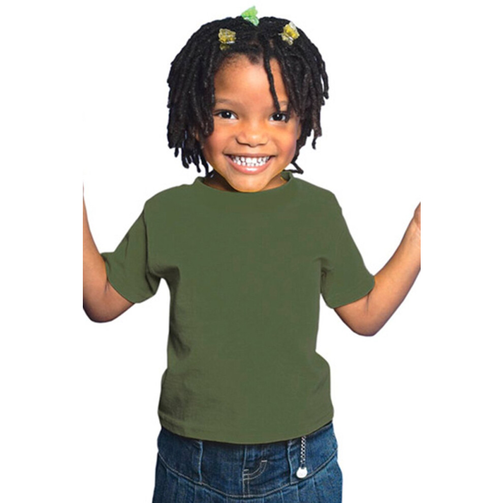 Maglietta In Jersey Per Bambini Rabbit Skins Verde Militare 3T-image