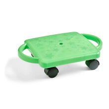 hand2mind Groene Binnen Scooter Board met Handvatten, Vloer Scooter, Gym Activiteiten voor Kinderen