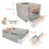 Bingopaw Cat Litter Box Front Entry Top Exit Toilet Boxes  Tray with Scoop 3