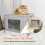 Bingopaw Cat Litter Box Front Entry Top Exit Toilet Boxes  Tray with Scoop 6