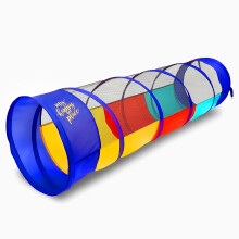 Kiddey Speeltunnel voor kinderen | Kruiptunnels met doorzichtige zijkanten | Veelkleurige tent voor buiten en binnen voor honden, peuters en baby's |