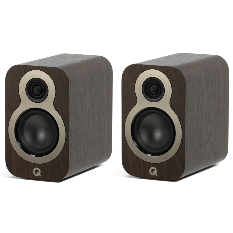 (Walnut) Q Acoustics 3010C Bookshelf Speakers 5036694051573