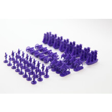 Miniaturas Militares Napoleónicas e da Guerra Civil (Roxo): Conjunto de Soldados de Plástico