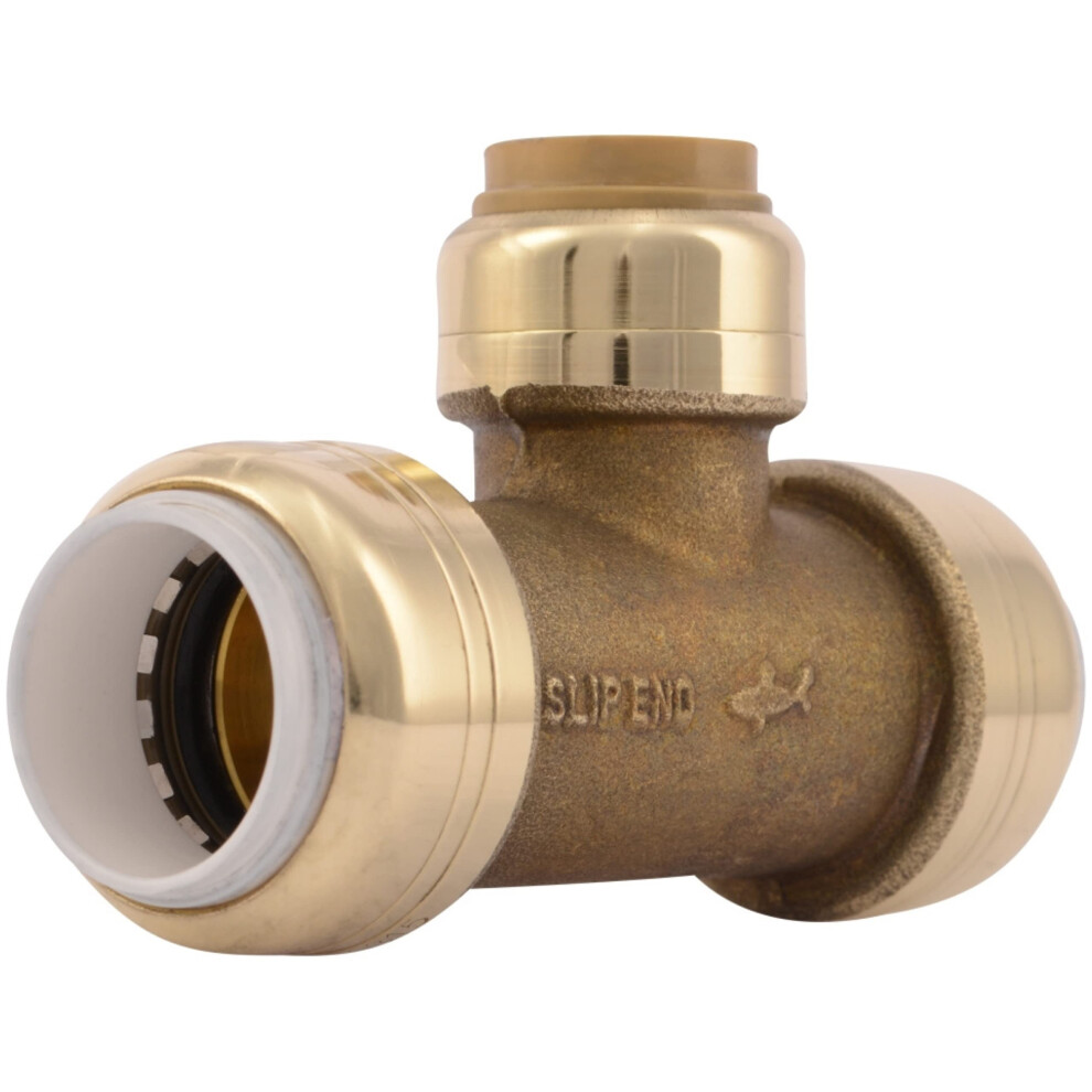 Sharkbite 12 Inch Pvc X 12 Inch Pvc X 12 Inch Cts Slip Tee Push To Connect Brass Plumbing Fitting Uip364a 697285018679