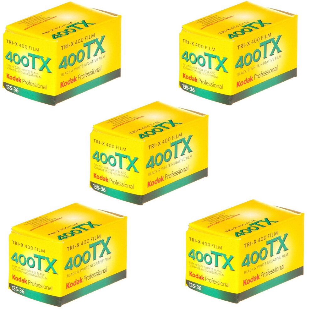 Kodak Tri-X 400TX Professional ISO 400  36mm  Black and White Film Pack of 5