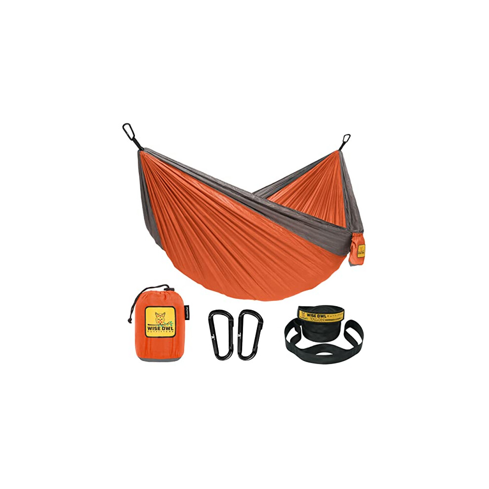 Wise Owl Outfitters Camping Hammock - Camping Essentials & Camping Gifts  Portable Hammock Single or Double Hammock for Outdoor  Indoor w/Hammock Stra-image-OPC-PFM225W-NEW