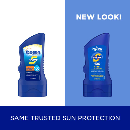 Coppertone SPORT Αντηλιακό SPF 100, Ανθεκτικό στο Νερό, Μέγεθος Ταξιδίου 3 Fl Oz 1