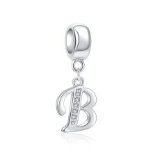 SOUKISS Letter B Charm Sterling Zilver 925 Initial A-z Alfabet Kralen Naam Charme voor armbandbedels