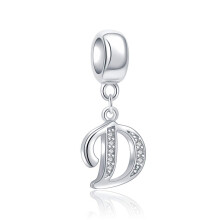 SOUKISS Letter D Charm Sterling Zilver 925 Initial A-z Alfabet Kralen Naam Charme voor armbandbedels